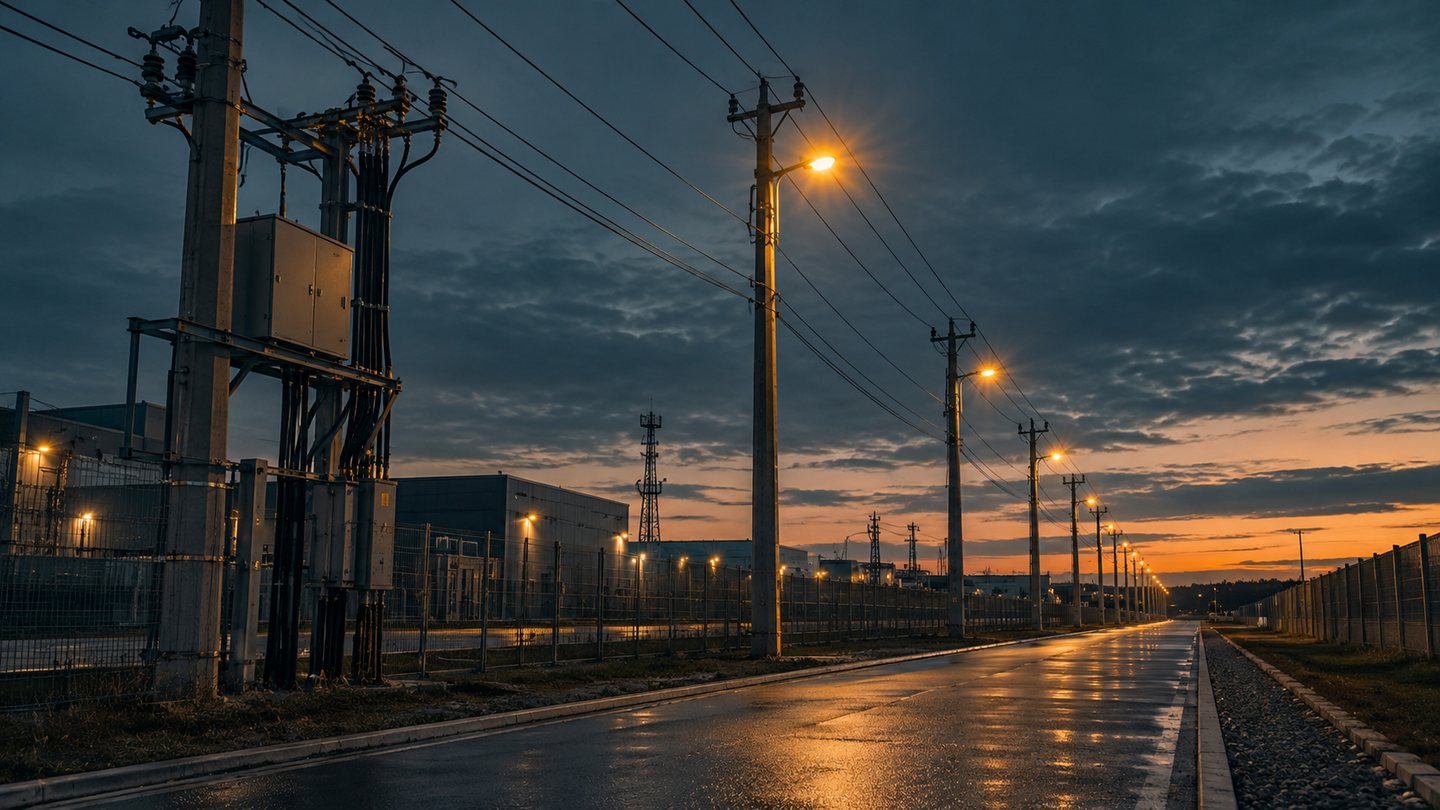 Наружное электроснабжение и освещение промышленной территории